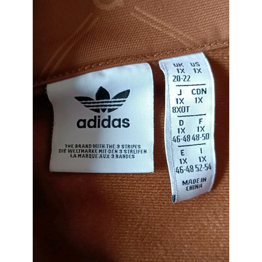 Adidas Originals Retro Luxury Track Jacket Women's 1X Brown Pink Monogram Print - Picture 4 of 7